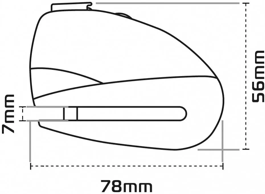 Oxford XA7 Screamer Motorcycle Alarm Disc Lock Black/Fluo