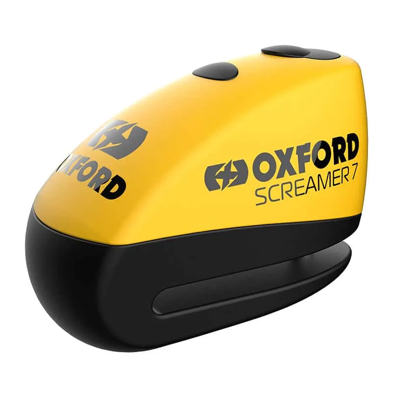 Oxford XA7 Screamer Motorcycle Alarm Disc Lock Black/Fluo