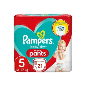 Pampers Baby Dry Pants Size 5 - 21 Nappies