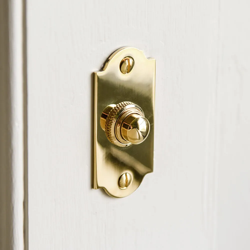 Polished Brass Arched Bell Push