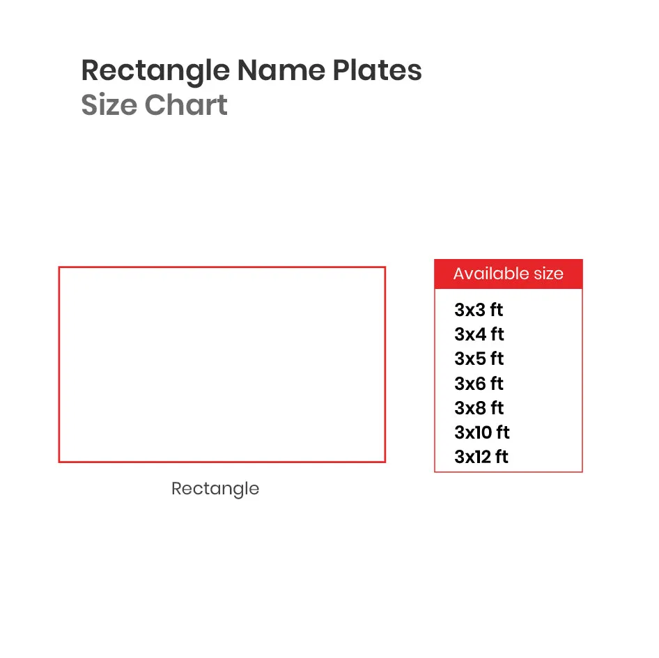 Rectangle Name Plates