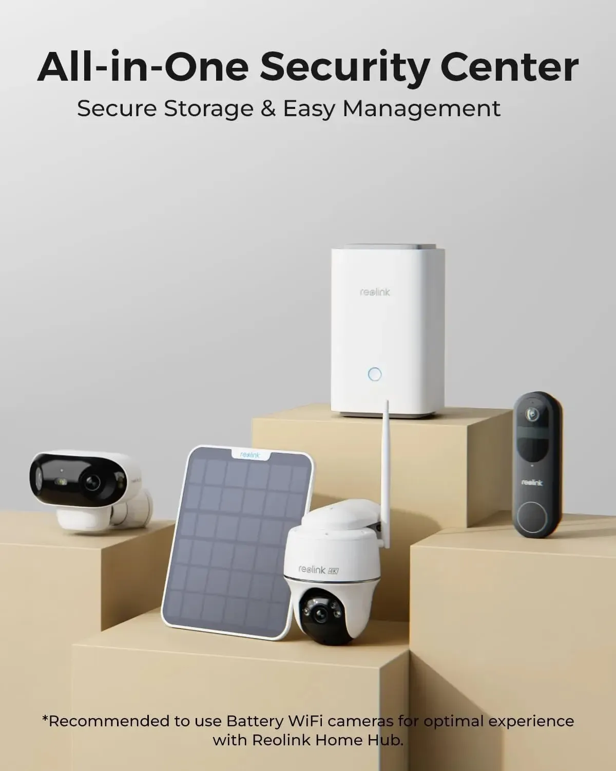 Reolink Security Home Hub, Surveillance camera, No Monthly Fee, Mainstream Live Streaming & Playback Up to 4K, Expandable Local Storage, Wi-Fi 6 & Dual-Band Wi-Fi, Exclusive Encryption Algorithm