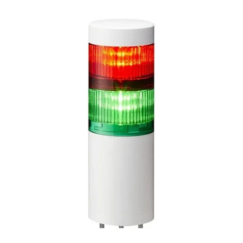 RKI Stack Light, 24 VDC, Red/Green, IP65, Patlite LR7-202WJNW-RG