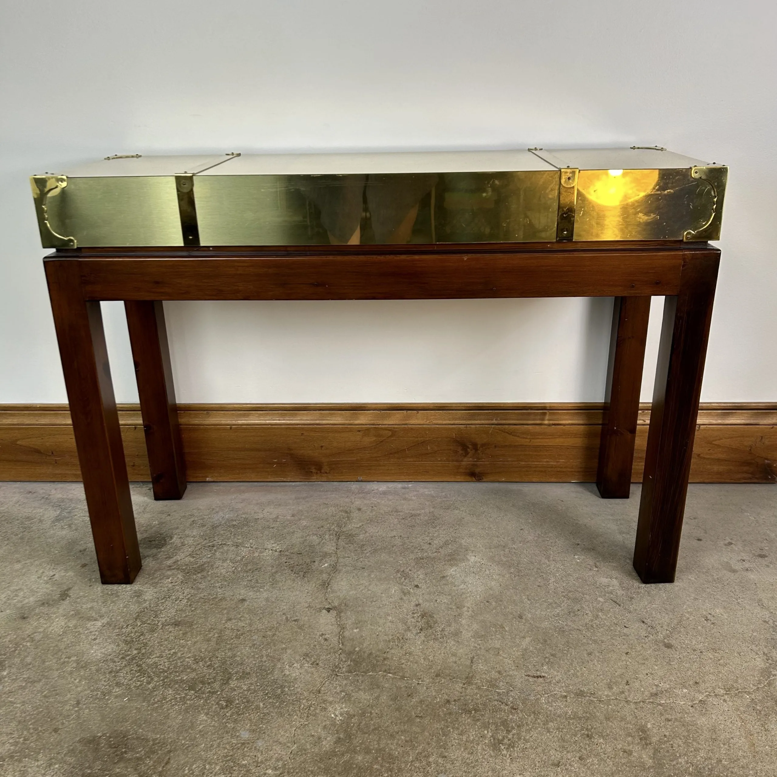 Sarreid Ltd. Brass Clad Wall Entry Table