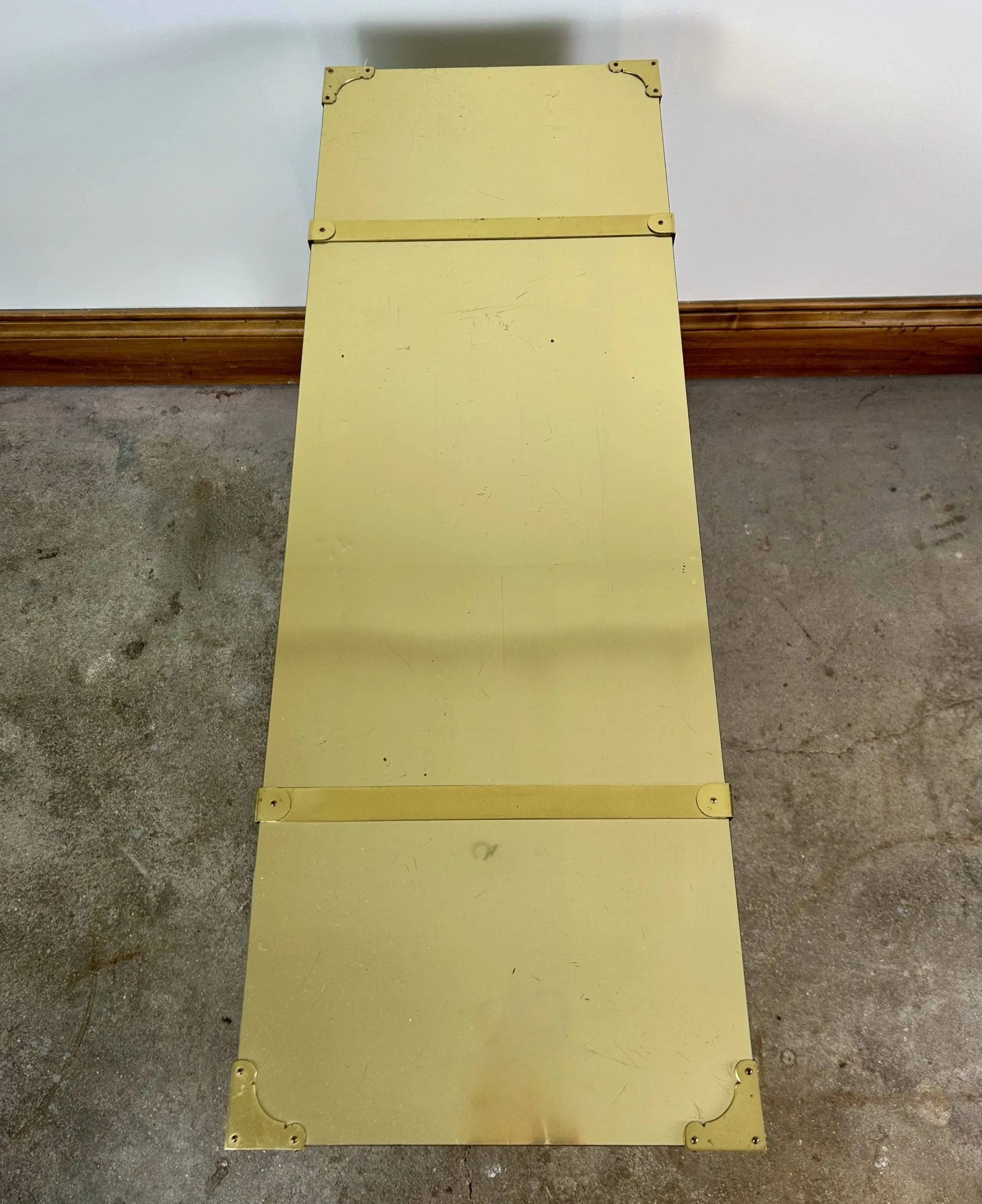 Sarreid Ltd. Brass Clad Wall Entry Table