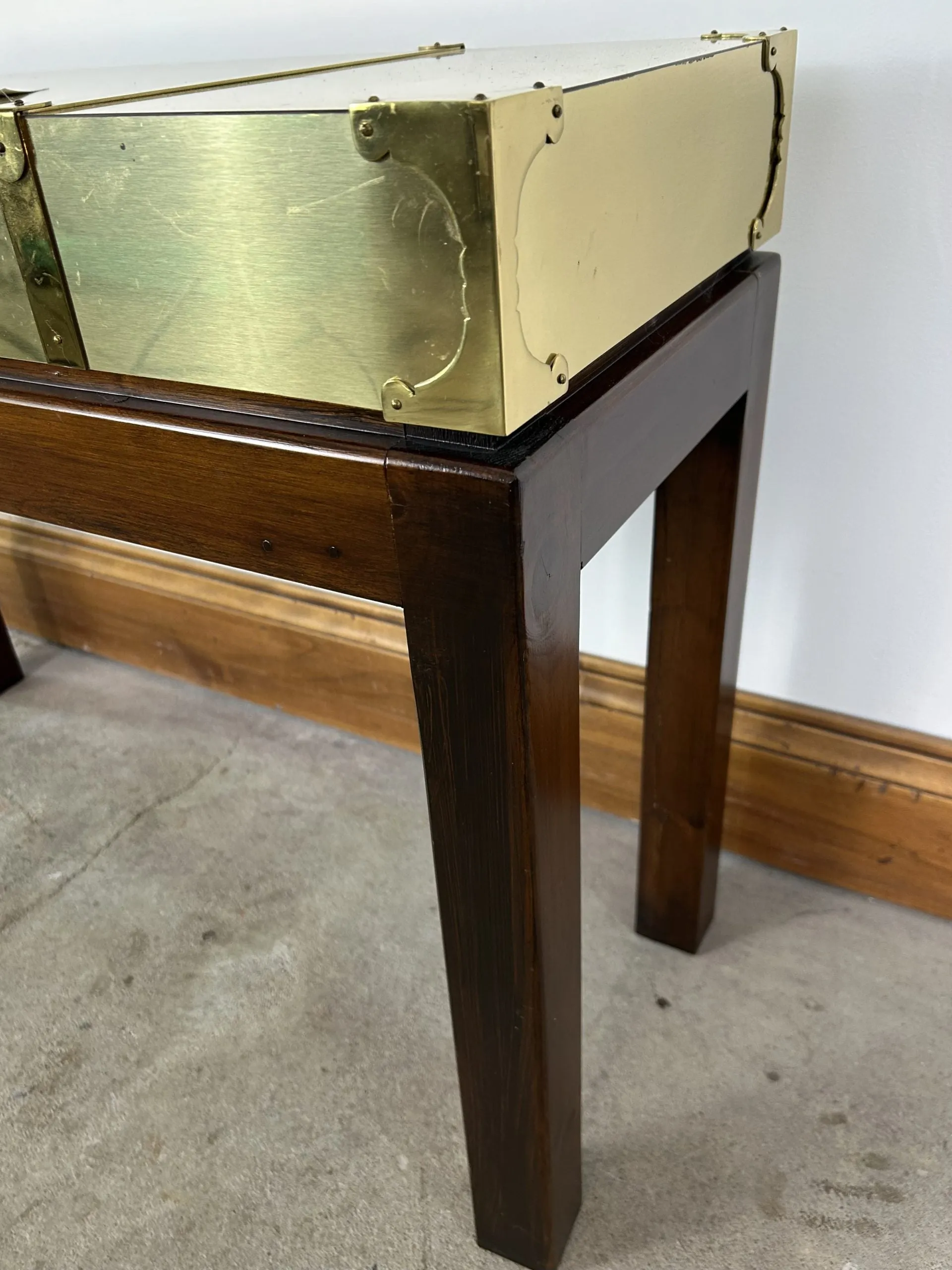 Sarreid Ltd. Brass Clad Wall Entry Table