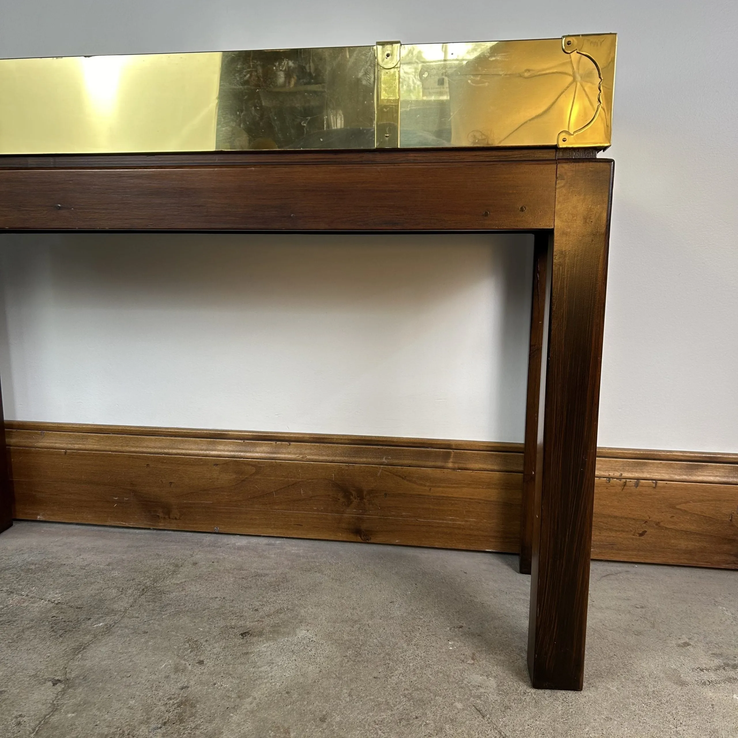 Sarreid Ltd. Brass Clad Wall Entry Table