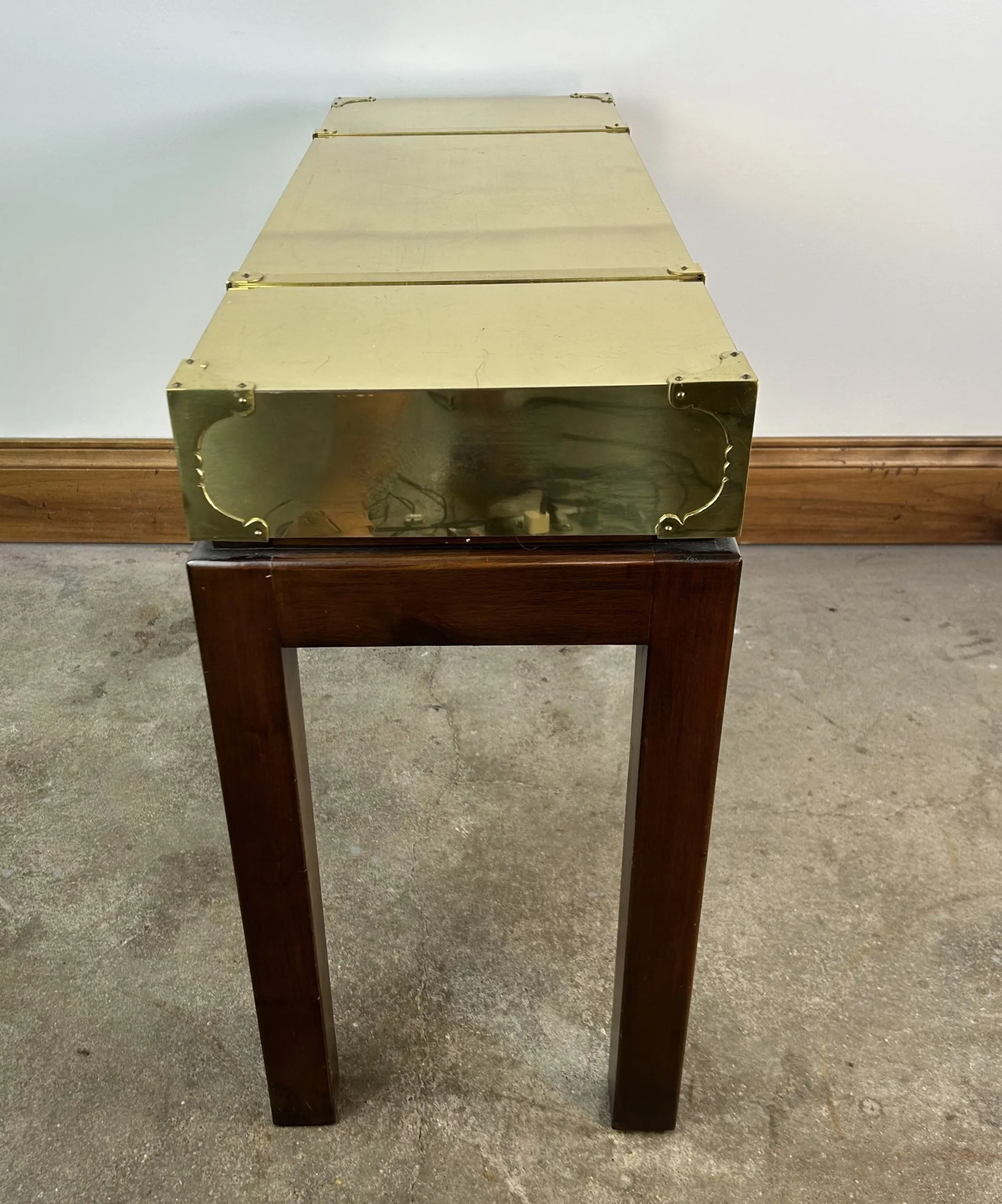 Sarreid Ltd. Brass Clad Wall Entry Table