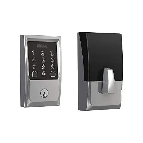 Schlage BE489WB CEN 625 Encode Deadbolt Smart Lock | WiFi Touchscreen Keypad, Bright Chrome