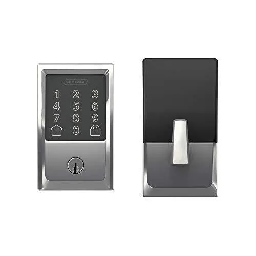 Schlage BE489WB CEN 625 Encode Deadbolt Smart Lock | WiFi Touchscreen Keypad, Bright Chrome