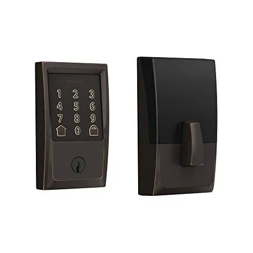 Schlage BE489WB CEN 716 Encode Deadbolt Smart Lock | WiFi Touchscreen Keypad, Aged Bronze