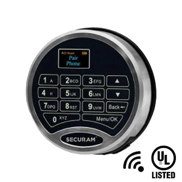 SECURAM - ProLogic SMART Electronic Safe Keypad ONLY - Optional Lock Bodies - UL Listed - Chrome