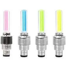 Set of 2 Motion-Activated Glow Bike Flashlights - Random Color | Car, Motorcycle Tire Valve Caps, Wheel Light | Amazing Bicycle Accessory with Fantastic LEDs