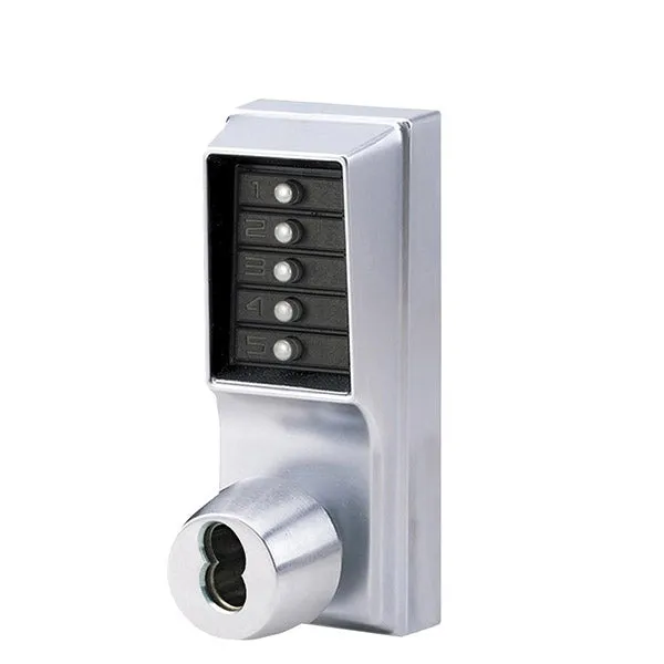Simplex - 1041S - Mechanical Pushbutton Cylindrical Knob Lock - Combination Entry - LFIC Schalge Prep - 2¾" Backset - Satin Chrome - Grade 1