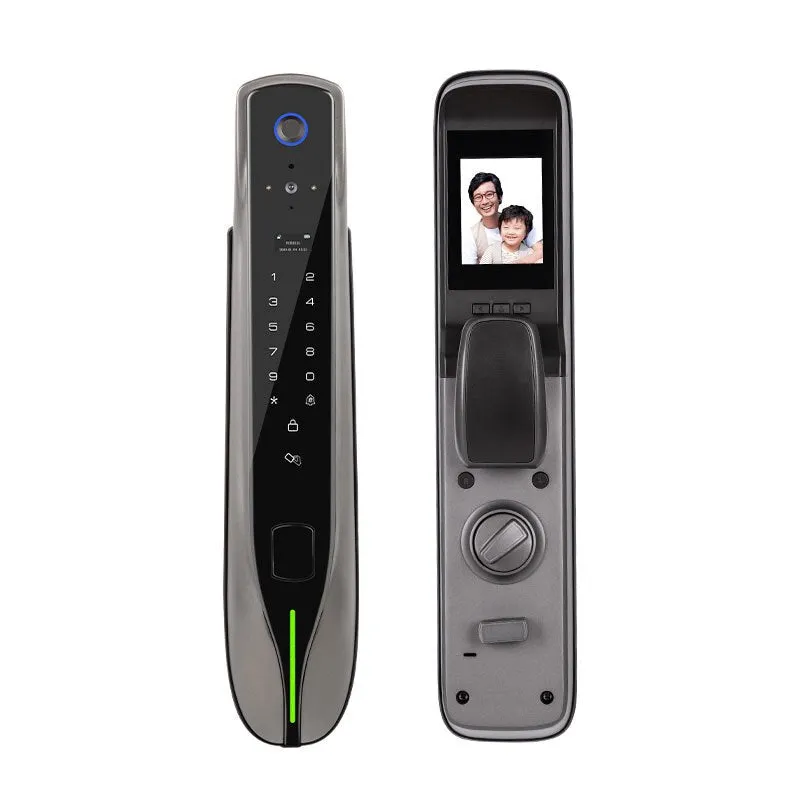 smart door lock Tuya Smart Door Lock Visual Cat Eye Capture Remote Fingerprint Lock Fully Automatic Ring Doorbell with Camera  Security Camera