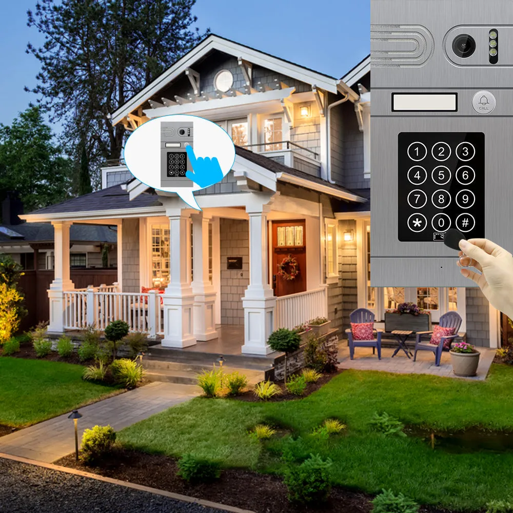 Smart Home 10 inch Wired Video Door Phone Intercom System Video Doorbell IR Night Vision Dual-way Intercom for Home Apartment Security