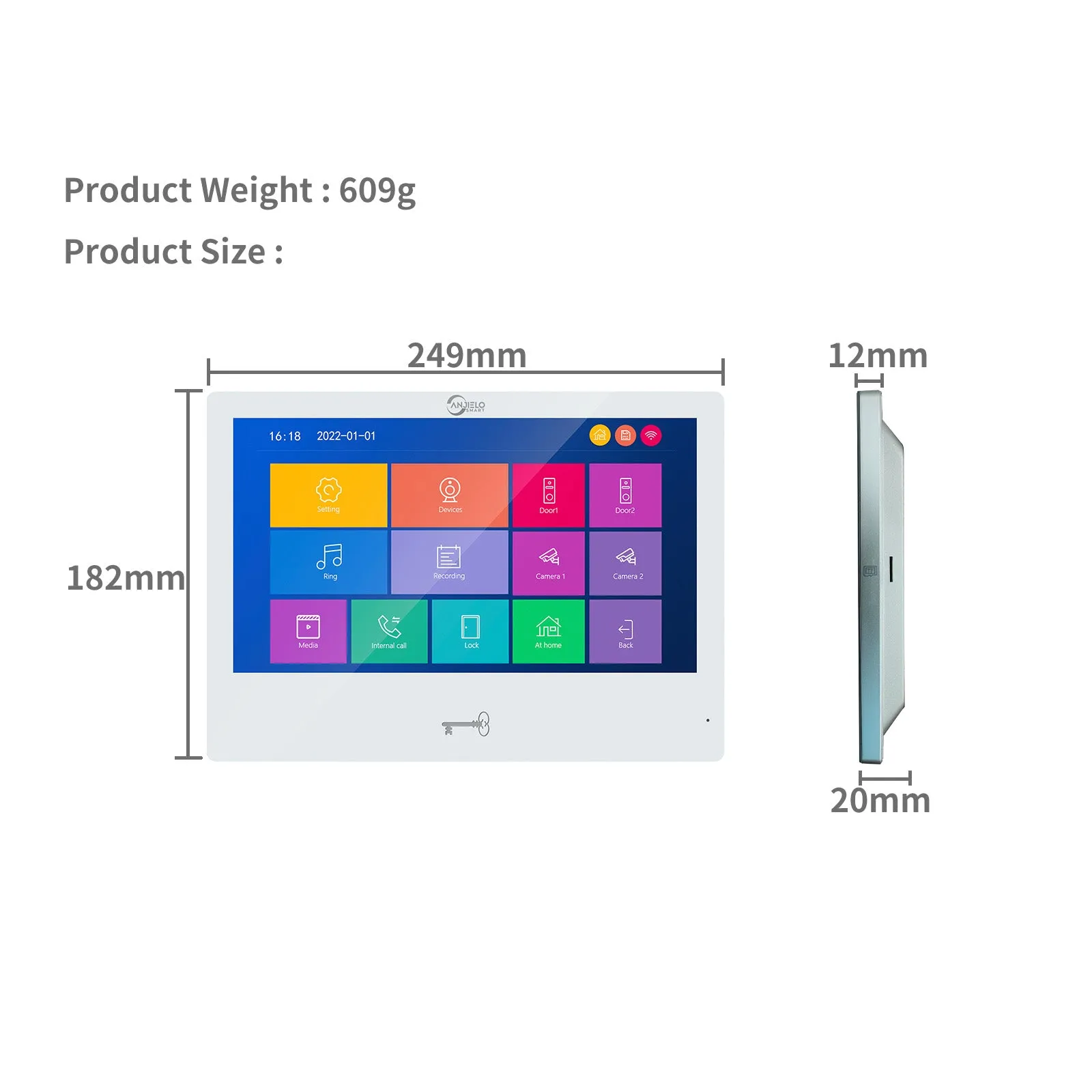 Smart Home 10 inch Wired Video Door Phone Intercom System Video Doorbell IR Night Vision Dual-way Intercom for Home Apartment Security