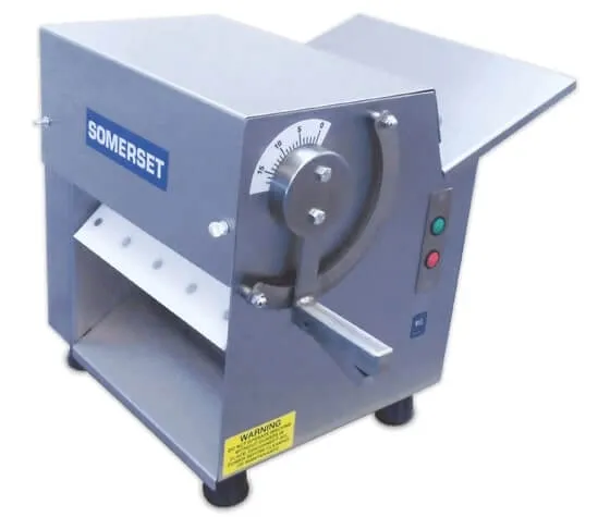 Somerset Countertop 10" Single Pass Dough Sheeter, 0.25 HP, 600 Pieces /Hour
