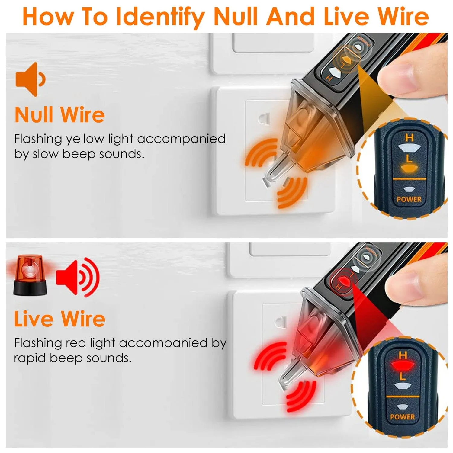 Test Pen Circuit Detector Tester Dual Range 12V/48V-1000V Breakpoint Finder