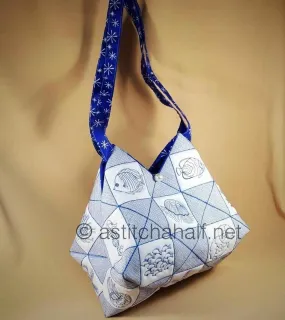 Trapunto Ocean Motion Beach Tote and Quilt Blocks