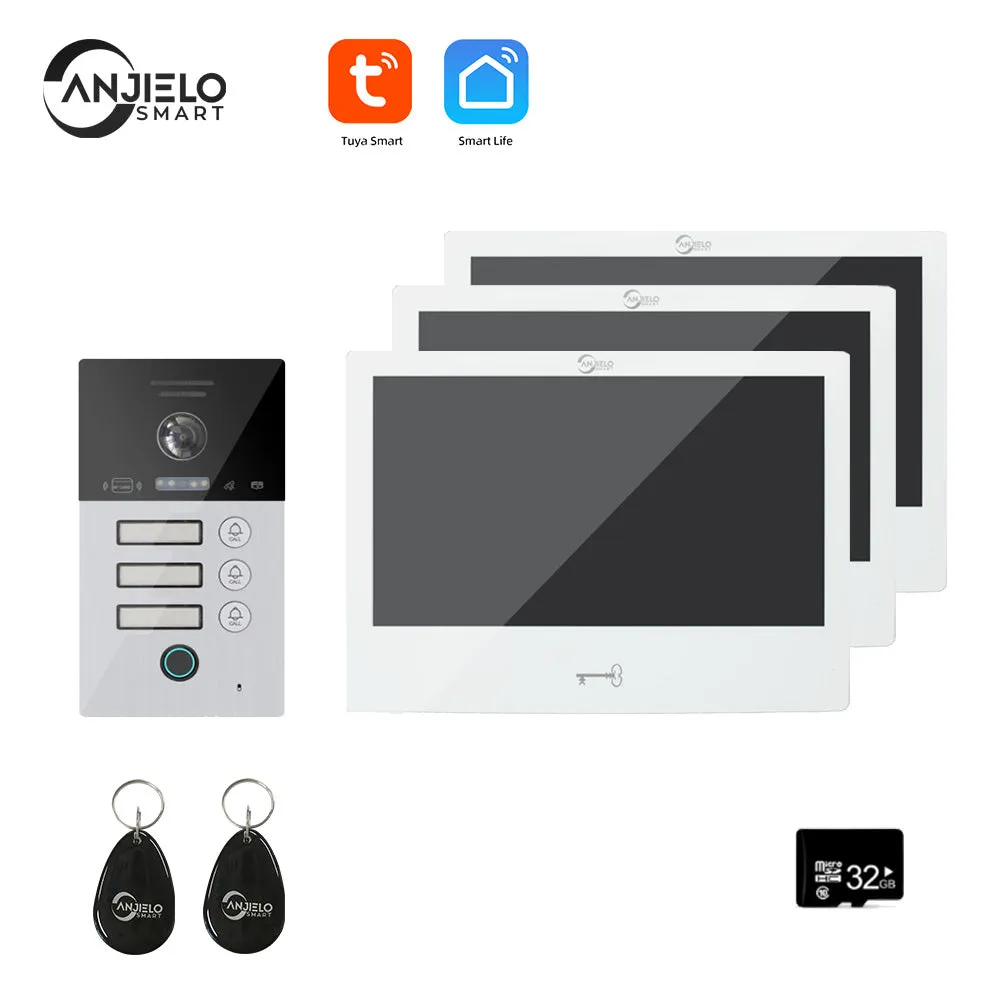 Tuya Wifi Smart Video Intercom System Interphone Security Doorbell 10inch 1080P Screen With Motion Detection For Home Apartment