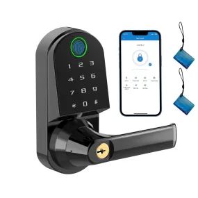 UPDATE: Congratulations To Those Who Scored 🎉 SOLD OUT!    MeSaidFamiy Smart Fingerprint Handle Locks, Keyless Entry Door Locks for Front Door/Bedroom/Office with Passcode/APP/Card/Biometric(Right Hand)
