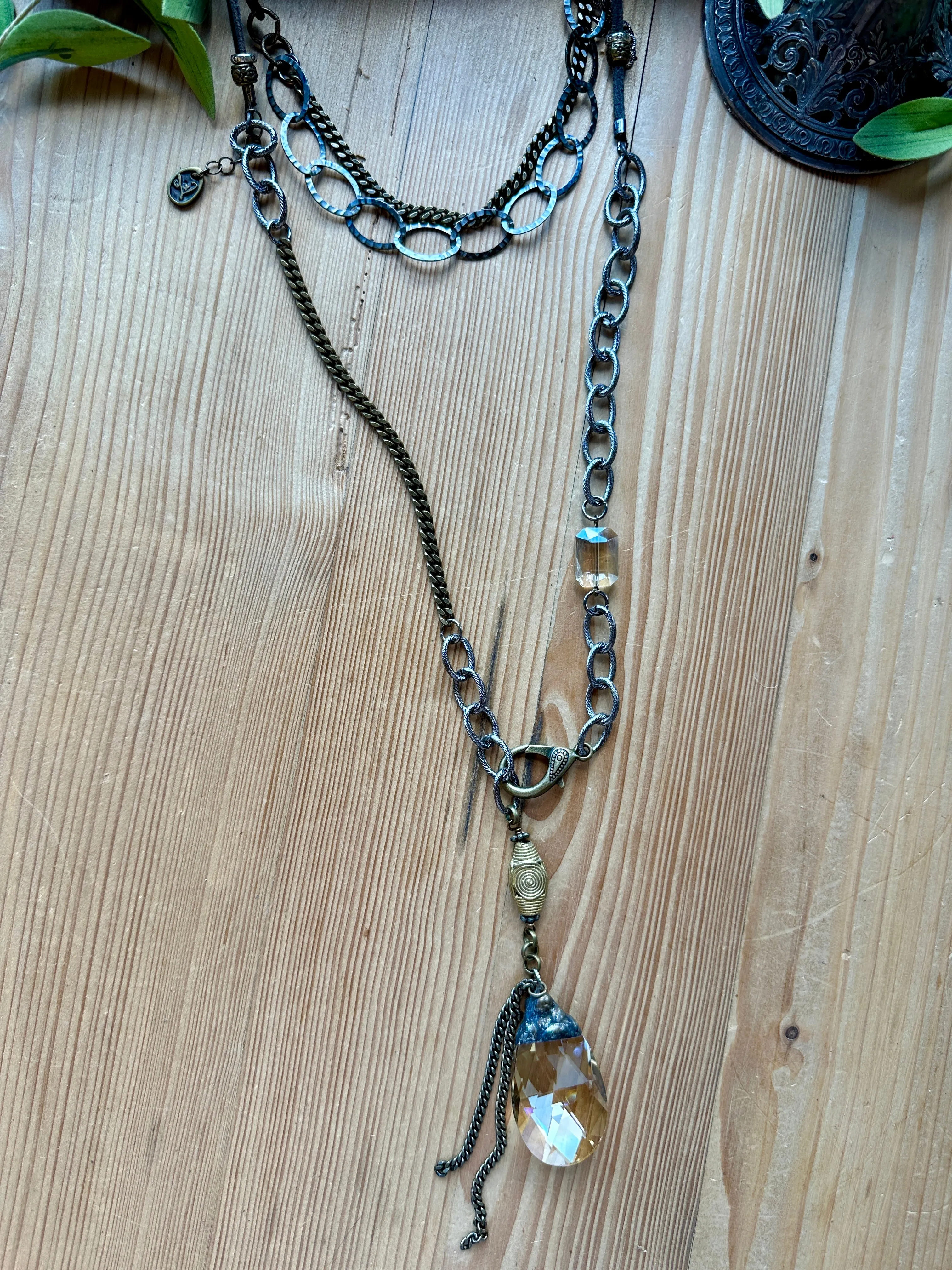 Urban Metal Short Double Necklace