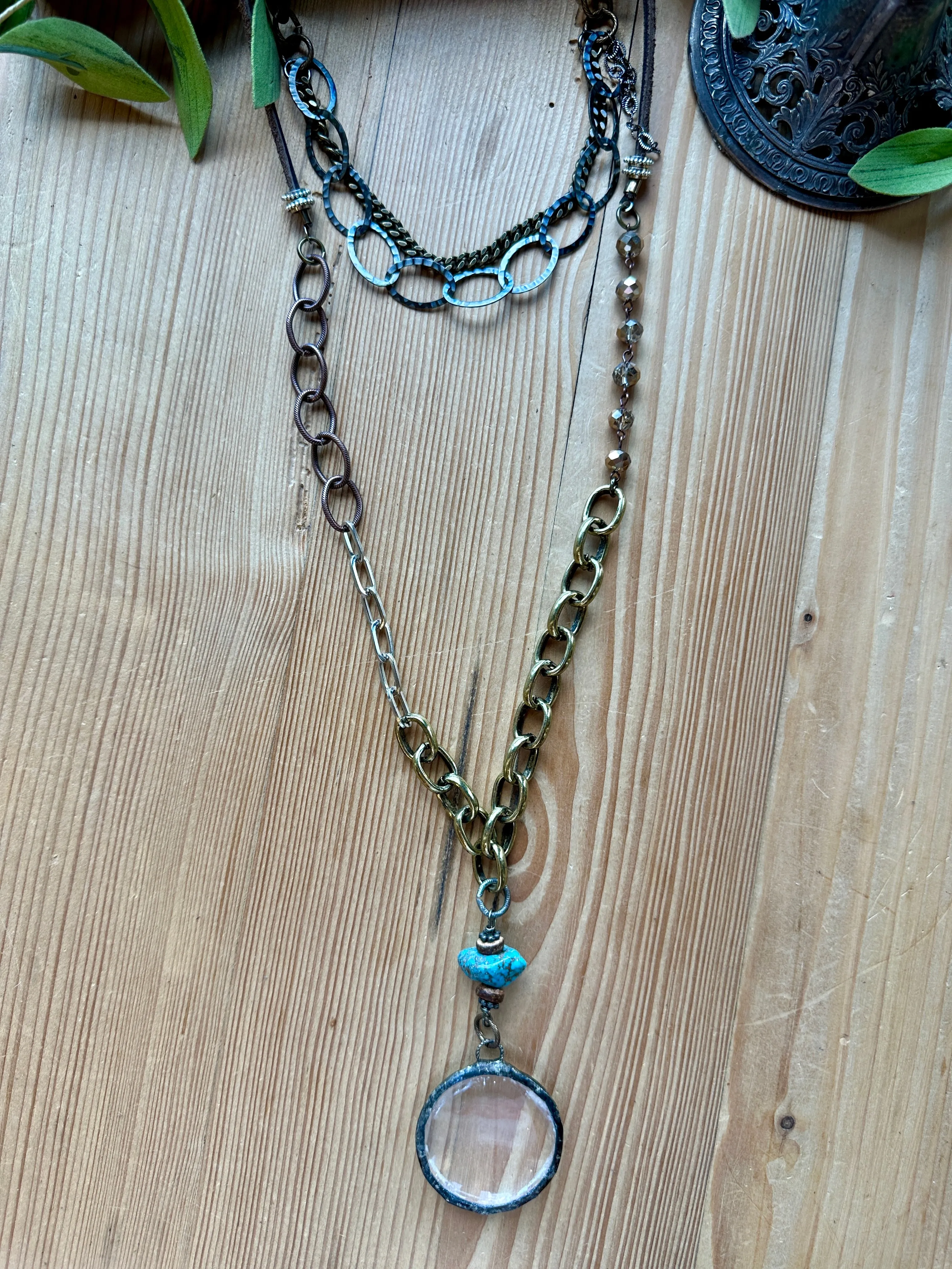 Urban Metal Short Double Necklace