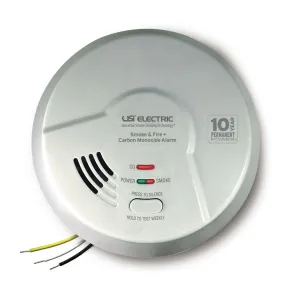 USI MIC1509S Hardwired 3-in-1 Smoke, Fire and Carbon Monoxide Smart Alarm