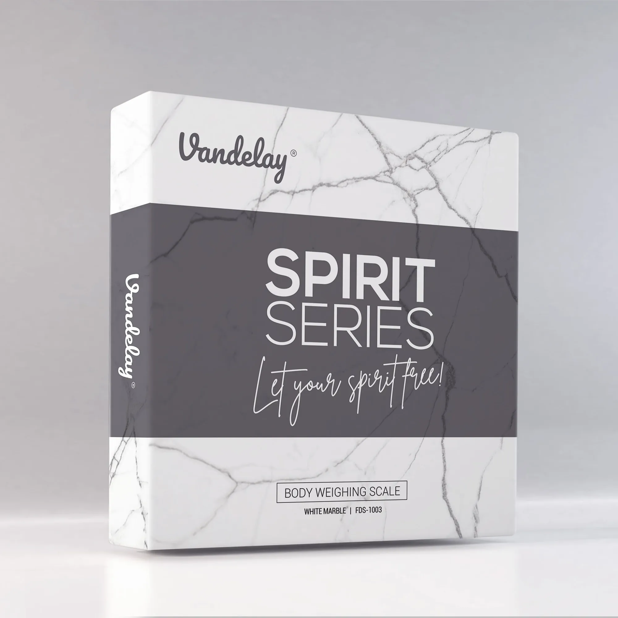 Vandelay Spirit Series Digital Electronic Weighing Scale ( White Marble )