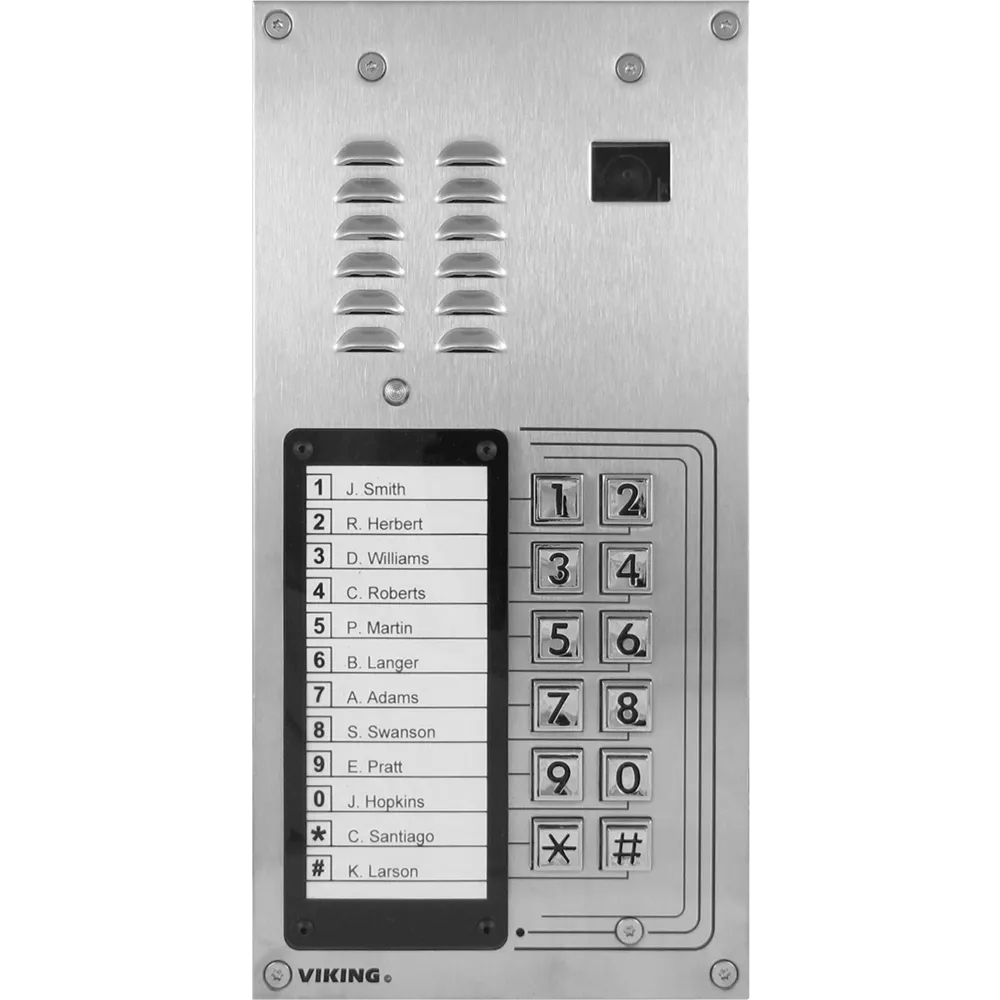 Viking K-1205-IP-EWP VoIP Entry Phone System with 12 Button Auto Dialer and Camera