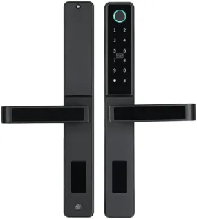 VILA Smart Lock, D09 blk ,With WiFi Tuya App, Display screen,Keypad Digital,Biometric Fingerprint,IC Card,Mechanical key Unlock for Apartment Hotel Home Use. COLOR: (BLACK)