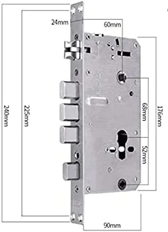 VILA Smart Lock Q7-5 AC,With WiFi, Display screen,Keypad Digital,Biometric Fingerprint,IC Card,Mechanical key Unlock for Apartment Hotel Home Use. COLOR: (GOLDEN)
