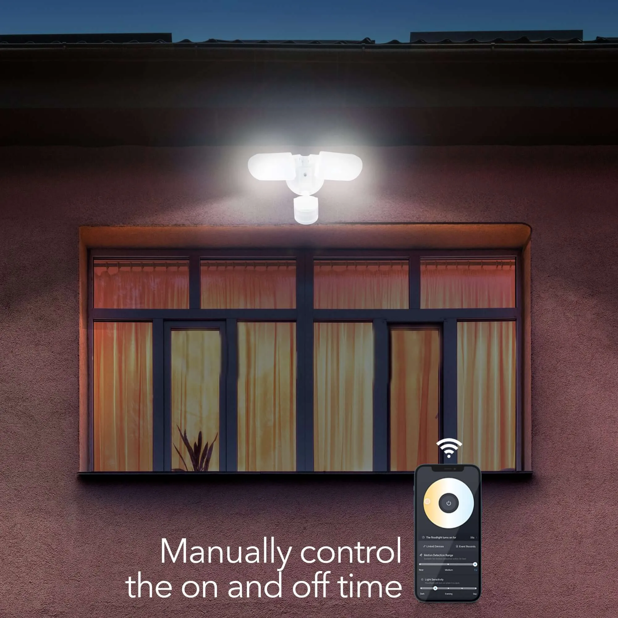 Wasserstein Wired Smart Floodlight | 2000 Lumens | Motion Detection & Timer