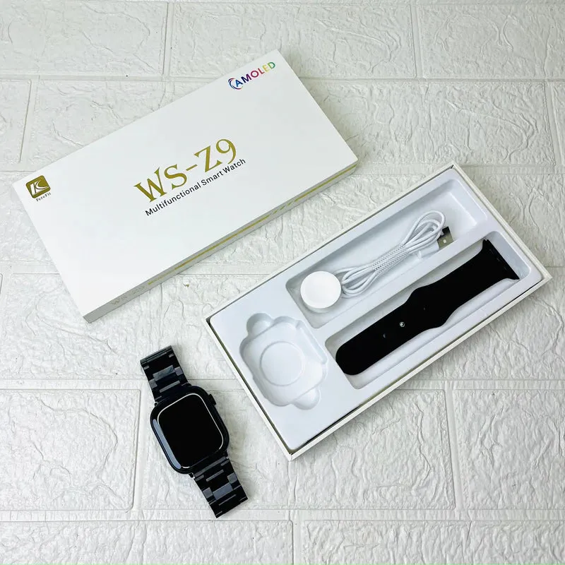 WS-Z9 Max Series 9 Smart Watch (Finger Tap Call Gesture) (Watch OS 10 Software) Amoled Display