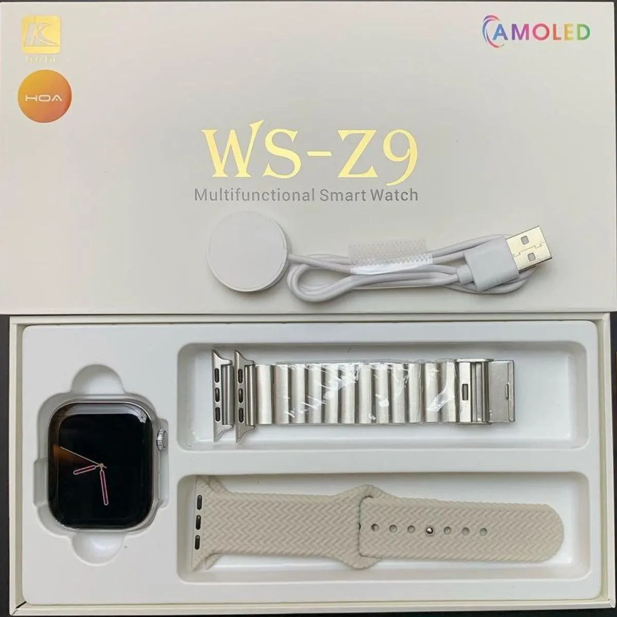 WS-Z9 Max Series 9 Smart Watch (Finger Tap Call Gesture) (Watch OS 10 Software) Amoled Display