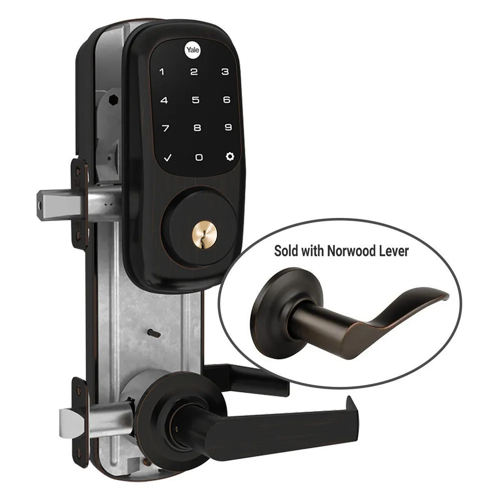 Yale Z-Wave Plus Assure Interconnected Lockset with Touchscreen Deadbolt, Norwood Lever, Left-Handed