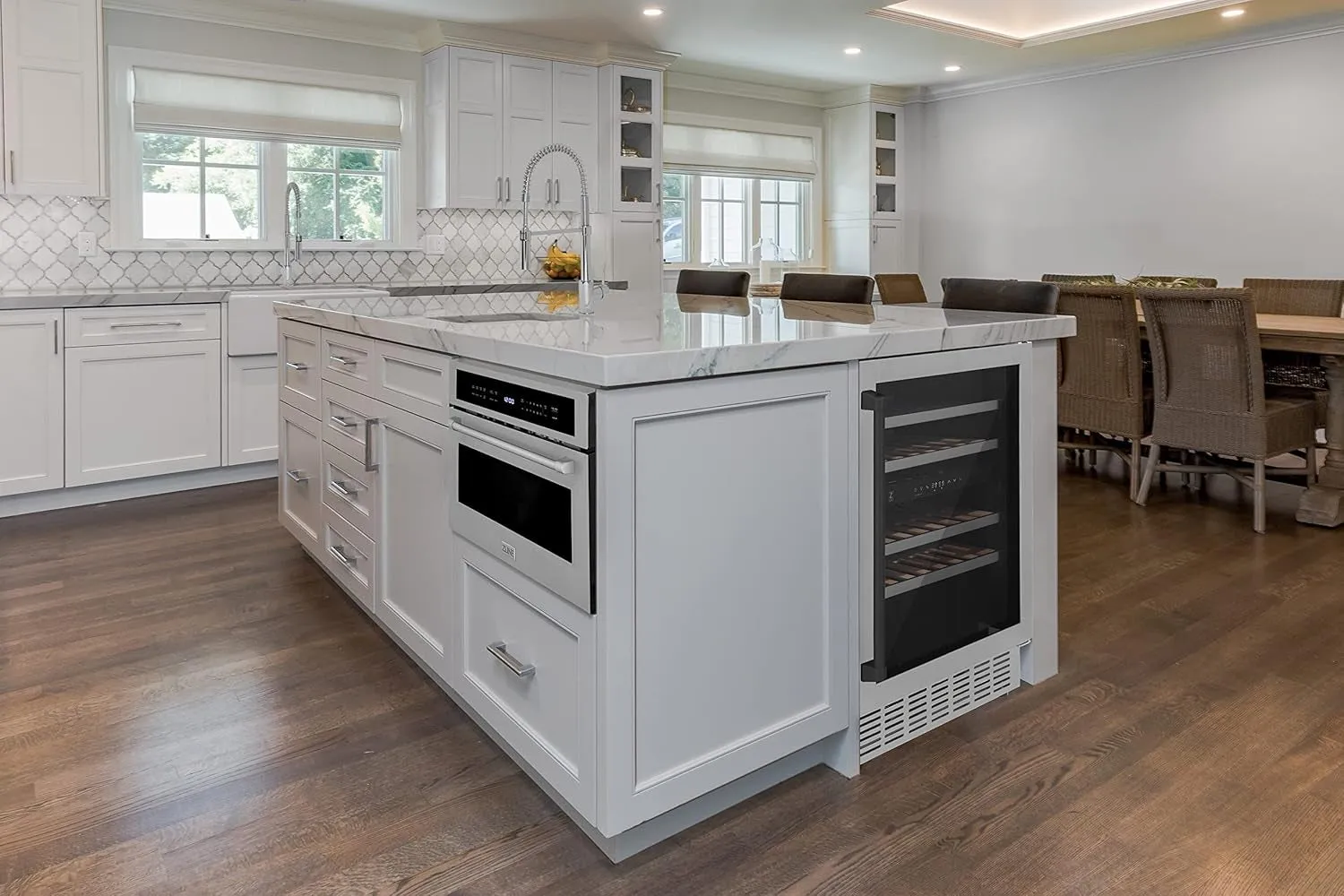 Z Line Kitchen and Bath ZLINE Monument Autograph Edition 44-Bottle Dual Zone Wine Cooler in Stainless Steel with Matte Black Accents (RWVZ-UD-24-MB)